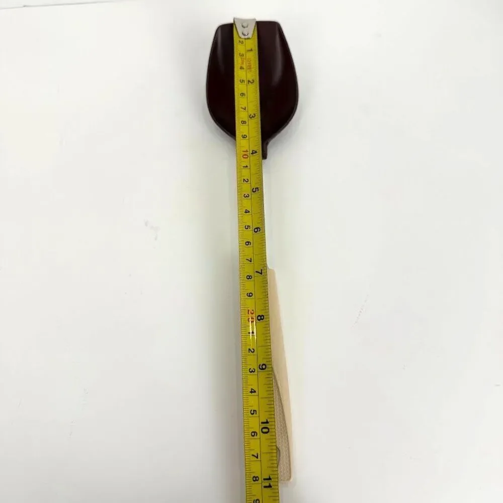 Vintage EKCO Brown Nylon Spoonula Spoon/Spatula, Chromium with Almond Handle